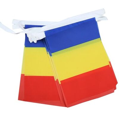 AZ FLAG Románia Zászló Girland - 6m 20 Zászló - 15x21cm AZ FLAG Románia Zászló Girland - 6m 20 Zászló - 15x21cm