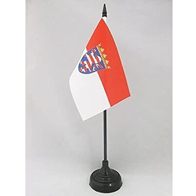 AZ FLAG Tischflagge Hessen 15x10 cm Hessen Tischfahne 10 x 15 Cm Flaggen AZ FLAG Tischflagge Hessen 15x10 cm Hessen Tischfahne 10 x 15 Cm Flaggen