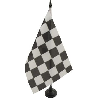 AZ FLAG Tischflagge Zielflagge Schwarzes Und Weisses 21x14 cm Schwarz-Weisse Rennflagge Tischfahne 14 x 21 Cm Flaggen AZ FLAG Tischflagge Zielflagge Schwarzes Und Weisses 21x14 cm Schwarz-Weisse Rennflagge Tischfahne 14 x 21 Cm Flaggen