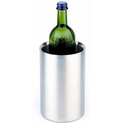 APS Flaschenkühler seidenmatt poliert Getränkeflaschen-Kühler für 0,7-1,5 Liter-Flaschen Abmessungen: 12 x 12 cm, Höhe: 20 cm… APS Flaschenkühler seidenmatt poliert Getränkeflaschen-Kühler für 0,7-1,5 Liter-Flaschen Abmessungen: 12 x 12 cm, Höhe: 20 cm…