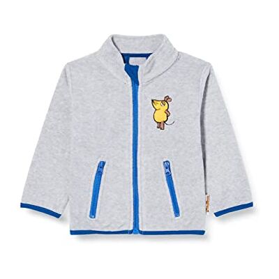 Playshoes Fleece-Jacke Unisex Kinder Outdoor-Oberteil, grau/melange Die Maus, 140 Playshoes Fleece-Jacke Unisex Kinder Outdoor-Oberteil, grau/melange Die Maus, 140