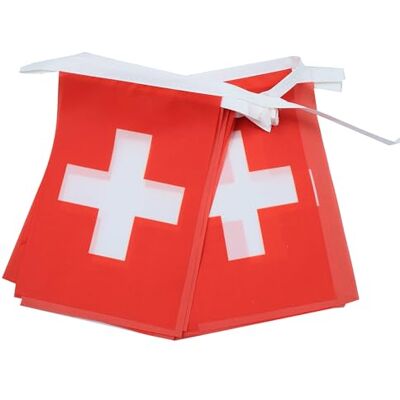Az Flag Svájci Zászló Girland - 4m, 20 Zászló, 15x10cm Az Flag Svájci Zászló Girland - 4m, 20 Zászló, 15x10cm