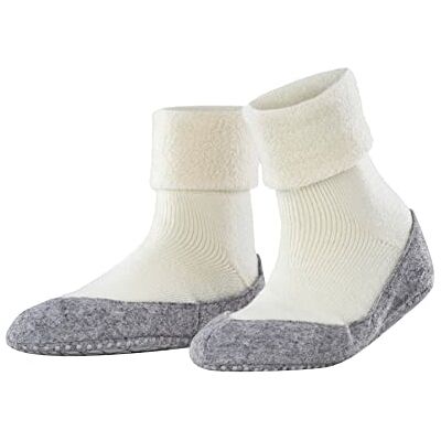 FALKE Damen Stoppersocken Cosyshoe W Hp Wolle rutschhemmende Noppen 1 Paar, Weiß Off-White 2049, 37-38 FALKE Damen Stoppersocken Cosyshoe W Hp Wolle rutschhemmende Noppen 1 Paar, Weiß Off-White 2049, 37-38