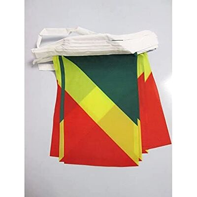 AZ FLAG Fahnenkette Republik Des Kongo 6 Meter Mit 20 Flaggen 21x14 cm Kongolesische Girlande Flaggenkette 14 x 21 Cm AZ FLAG Fahnenkette Republik Des Kongo 6 Meter Mit 20 Flaggen 21x14 cm Kongolesische Girlande Flaggenkette 14 x 21 Cm