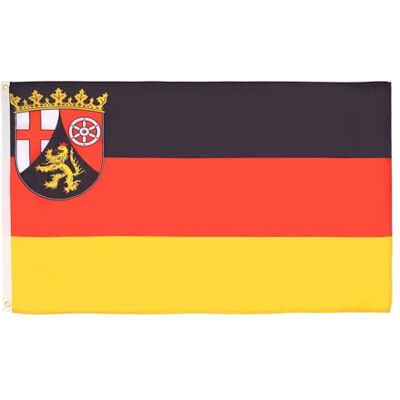 AZ FLAG Flagge Rheinland-Pfalz 150x90 cm Rheinland-Pfalz Fahne 100% Polyester mit Messing-Ösen 110g AZ FLAG Flagge Rheinland-Pfalz 150x90 cm Rheinland-Pfalz Fahne 100% Polyester mit Messing-Ösen 110g