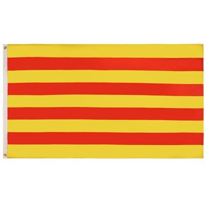 AZ FLAG Flagge Katalonien 90x60 cm Katalonien Fahne 100% Polyester mit Messing-Ösen 50g AZ FLAG Flagge Katalonien 90x60 cm Katalonien Fahne 100% Polyester mit Messing-Ösen 50g