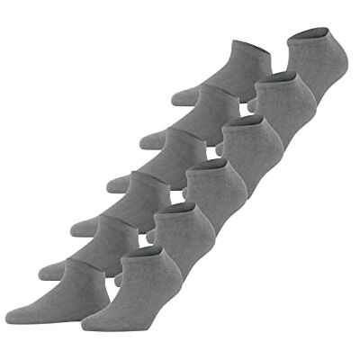 FALKE Happy 6-Pack Sneakersocken light greymel. (3390), 39-42 FALKE Happy 6-Pack Sneakersocken light greymel. (3390), 39-42