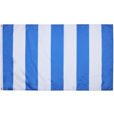 AZ FLAG Flagge Streifen Blau Und Weiss 90x60 cm Gestreiftes Fahne 100% Polyester mit Messing-Ösen 50g AZ FLAG Flagge Streifen Blau Und Weiss 90x60 cm Gestreiftes Fahne 100% Polyester mit Messing-Ösen 50g