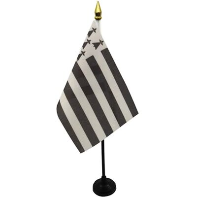 AZ FLAG Tischflagge Bretagne 15x10 cm Goldene Splitze Bretagne Tischfahne 10 x 15 Cm Flaggen AZ FLAG Tischflagge Bretagne 15x10 cm Goldene Splitze Bretagne Tischfahne 10 x 15 Cm Flaggen