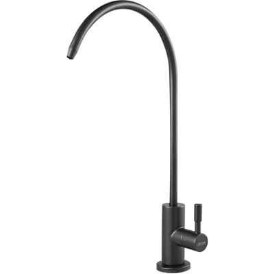 VEVOR Edelstahl Wasserhahn bleifreier Trinkwasserhahn, Umkehrosmose-Wasserhahn mit massivem Messingventil, hochgewölbter gefilterter Wasserhahn für Küchenspüle Bartheke Café Mattschwarz VEVOR Edelstahl Wasserhahn bleifreier Trinkwasserhahn, Umkehrosmose-Wasserhahn mit massivem Messingventil, hochgewölbter gefilterter Wasserhahn für Küchenspüle Bartheke Café Mattschwarz