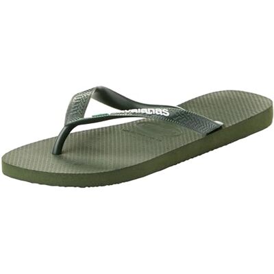 Havaianas Top Brasil Logo Unisex Flipflop Olive Green 41/42 EU Havaianas Top Brasil Logo Unisex Flipflop Olive Green 41/42 EU