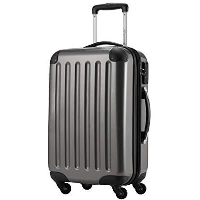 Hauptstadtkoffer Alex Handgepäck Koffer 55x38x23 cm, 42 L, Zahlenschloss, erweiterbarer Hartschalen Trolley aus PC ABS, 3,2 kg, 4 Doppelrollen, Titan Hauptstadtkoffer Alex Handgepäck Koffer 55x38x23 cm, 42 L, Zahlenschloss, erweiterbarer Hartschalen Trolley aus PC ABS, 3,2 kg, 4 Doppelrollen, Titan
