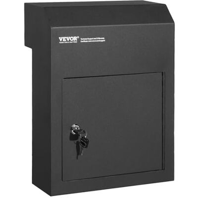 VEVOR Mauerdurchwurf Briefkasten, robuster Stahl-Einbaubriefkasten für Türen mit Einer Stärke von 43 mm, Durchwurfbriefkasten inkl. 2 Schlüssel, 304 x 105 x 405 mm Briefkasten, Schwarz VEVOR Mauerdurchwurf Briefkasten, robuster Stahl-Einbaubriefkasten für Türen mit Einer Stärke von 43 mm, Durchwurfbriefkasten inkl. 2 Schlüssel, 304 x 105 x 405 mm Briefkasten, Schwarz