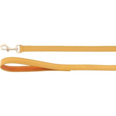 Flamingo Leine für Hund Virginia gelb 130cm 20mm Karabinerhaken mit einem matten goldfarbenen Finish Mit Ring für Zubehör Flamingo Leine für Hund Virginia gelb 130cm 20mm Karabinerhaken mit einem matten goldfarbenen Finish Mit Ring für Zubehör