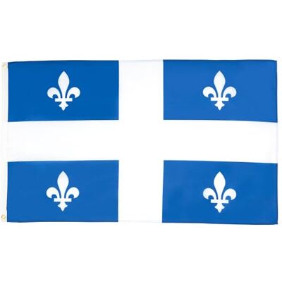 AZ FLAG Flagge Quebec 90x60 cm Quebec Fahne 100% Polyester mit Messing-Ösen 50g AZ FLAG Flagge Quebec 90x60 cm Quebec Fahne 100% Polyester mit Messing-Ösen 50g