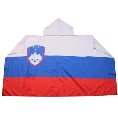 AZ FLAG Umhangflagge Slowenien 150x90 cm Slowenische Cape Fahne 100% Polyester mit integrierten Ärmeln und Kapuze Body Flag 80g AZ FLAG Umhangflagge Slowenien 150x90 cm Slowenische Cape Fahne 100% Polyester mit integrierten Ärmeln und Kapuze Body Flag 80g