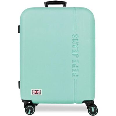 Pepe Jeans Aris Mittelgroßer Koffer, Türkisblau, 48 x 68 x 27 cm, starres ABS-Kombinationsschloss, integriertes 72L 3.48kg, Handgepäck mit 4 Doppelrädern, von Joumma Bags Pepe Jeans Aris Mittelgroßer Koffer, Türkisblau, 48 x 68 x 27 cm, starres ABS-Kombinationsschloss, integriertes 72L 3.48kg, Handgepäck mit 4 Doppelrädern, von Joumma Bags