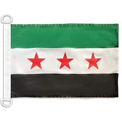 AZ FLAG Bootsflagge Freie Syrische Armee 45x30 cm Aussenverwendung Syrien Bootsfahne aus Gestricktem Polyester mit Plastikringen AZ FLAG Bootsflagge Freie Syrische Armee 45x30 cm Aussenverwendung Syrien Bootsfahne aus Gestricktem Polyester mit Plastikringen