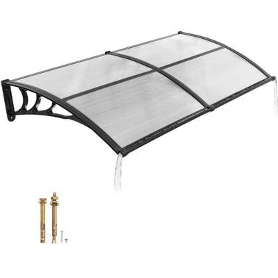 VEVOR Vordach für Haustür 965x1987 mm, Pultbogenvordach, Pultvordach mit Entwässerung & ABS-Halterung, Regen-, Schnee- & Sonnenschutz, Polycarbonat-Türüberdachung für Veranda & Terrasse, Transparent VEVOR Vordach für Haustür 965x1987 mm, Pultbogenvordach, Pultvordach mit Entwässerung & ABS-Halterung, Regen-, Schnee- & Sonnenschutz, Polycarbonat-Türüberdachung für Veranda & Terrasse, Transparent