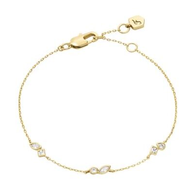 Fossil Damen Messing mit Karabinerverschluss schlankes Kettenarmband, Helles Gold Fossil Damen Messing mit Karabinerverschluss schlankes Kettenarmband, Helles Gold