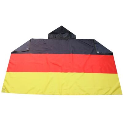 AZ FLAG Umhangflagge Deutschland 150x90 cm Deutsche Cape Fahne 100% Polyester mit Messing-Ösen 110g AZ FLAG Umhangflagge Deutschland 150x90 cm Deutsche Cape Fahne 100% Polyester mit Messing-Ösen 110g