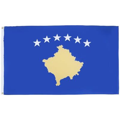 AZ FLAG Flagge Kosovo 90x60 cm Republik Kosovo Fahne 100% Polyester mit Messing-Ösen 50g AZ FLAG Flagge Kosovo 90x60 cm Republik Kosovo Fahne 100% Polyester mit Messing-Ösen 50g