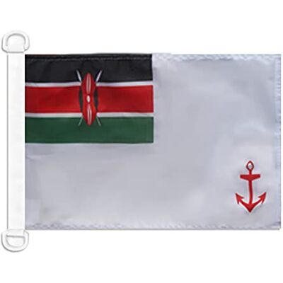 AZ FLAG Bootsflagge Kenia Seekriegsflagge 45x30 cm, Aussenverwendung Kenianische Kriegsflagge Bootsfahne Aus Gestricktem Polyester Mit Plastikringen AZ FLAG Bootsflagge Kenia Seekriegsflagge 45x30 cm, Aussenverwendung Kenianische Kriegsflagge Bootsfahne Aus Gestricktem Polyester Mit Plastikringen