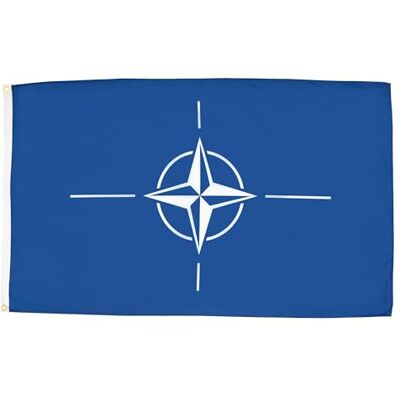 AZ FLAG Flagge Nato 90x60 cm Otan Fahne 100% Polyester mit Messing-Ösen 50g AZ FLAG Flagge Nato 90x60 cm Otan Fahne 100% Polyester mit Messing-Ösen 50g