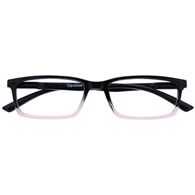 OPULIZE SEE Blaulichtfilter Lesebrille für Damen Herren, Blendfreie UV400-Schutz Federscharnier Anti-Müdigkeit, Rechteckiger Rahmen, Computerbrillen Gaming, Rosa +1,50 OPULIZE SEE Blaulichtfilter Lesebrille für Damen Herren, Blendfreie UV400-Schutz Federscharnier Anti-Müdigkeit, Rechteckiger Rahmen, Computerbrillen Gaming, Rosa +1,50