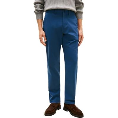 Tommy Hilfiger Herren Chino Hose Harlem Essential Twill Tapered Fit, Blau (Aegean Sea), 40W/28L Tommy Hilfiger Herren Chino Hose Harlem Essential Twill Tapered Fit, Blau (Aegean Sea), 40W/28L
