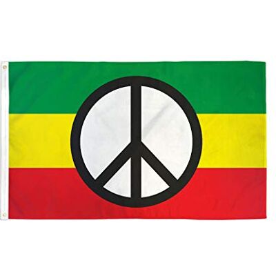 Az Flag - Drapeau Paix Rasta - 150x90cm - Flag Az Flag - Drapeau Paix Rasta - 150x90cm - Flag