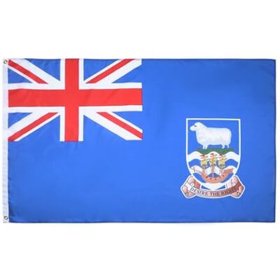 AZ FLAG Flagge Falklandinseln 150x90 cm Malwinen Fahne 100% Polyester mit Messing-Ösen 110g AZ FLAG Flagge Falklandinseln 150x90 cm Malwinen Fahne 100% Polyester mit Messing-Ösen 110g