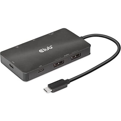 Club 3D CSV-1598 USB Gen2 Type-C zu Dual DisplayPort 4k60Hz 7-in-1 Portable Dock Club 3D CSV-1598 USB Gen2 Type-C zu Dual DisplayPort 4k60Hz 7-in-1 Portable Dock