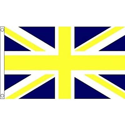 AZ FLAG Flagge Vereinigte Königreich Blau Und Gelb 150x90 cm Union Jack Fahne 100% Polyester mit Messing-Ösen 110g AZ FLAG Flagge Vereinigte Königreich Blau Und Gelb 150x90 cm Union Jack Fahne 100% Polyester mit Messing-Ösen 110g