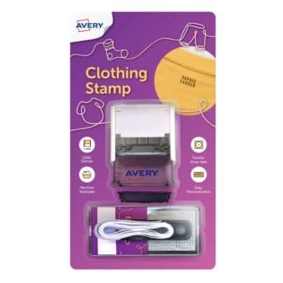 Avery CSTAMP.EU Textilstempel waschmaschinenfest (Namensstempel Kinder personalisierbar, mit Tastatur, Pinzette und Textilfarbe, Kleiderstempel 3 Zeilen;je 15 Zeichen, Schule, Kindergarten) Avery CSTAMP.EU Textilstempel waschmaschinenfest (Namensstempel Kinder personalisierbar, mit Tastatur, Pinzette und Textilfarbe, Kleiderstempel 3 Zeilen;je 15 Zeichen, Schule, Kindergarten)