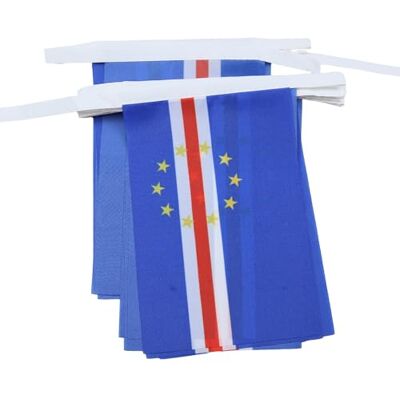 AZ FLAG Fahnenkette Kap Verde 12 Meter Mit 20 Flaggen 45x30 cm Republik Cabo Verde Girlande Flaggenkette 30 x 45 Cm AZ FLAG Fahnenkette Kap Verde 12 Meter Mit 20 Flaggen 45x30 cm Republik Cabo Verde Girlande Flaggenkette 30 x 45 Cm