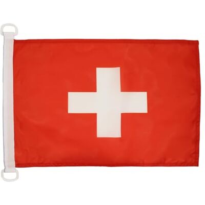 Az Flag - Pavillon Nautique Suisse - 45x30 cm - Helvétique --zászló Az Flag - Pavillon Nautique Suisse - 45x30 cm - Helvétique --zászló