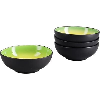Creatable , 24928, Serie Hot Green, 4-teiliges Geschirrset für 4 Personen, Mehrzweckschale aus Steinzeug, spülmaschinen- und mikrowellengeeignet, Qualitätsproduktion Creatable , 24928, Serie Hot Green, 4-teiliges Geschirrset für 4 Personen, Mehrzweckschale aus Steinzeug, spülmaschinen- und mikrowellengeeignet, Qualitätsproduktion
