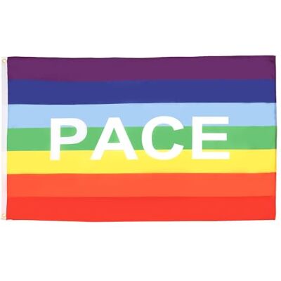 AZ FLAG Flagge Regenbogen Frieden Pace 90x60 cm Peace Fahne 100% Polyester mit Messing-Ösen 50g AZ FLAG Flagge Regenbogen Frieden Pace 90x60 cm Peace Fahne 100% Polyester mit Messing-Ösen 50g