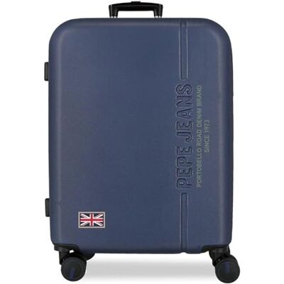 Pepe Jeans Arwin Koffer, Größe M, Marineblau, 48 x 68 x 27 cm, starrer ABS-Kombinationsverschluss, 72L 3.48kg, 4 Doppelrollen, ausziehbar, von Joumma Bags Pepe Jeans Arwin Koffer, Größe M, Marineblau, 48 x 68 x 27 cm, starrer ABS-Kombinationsverschluss, 72L 3.48kg, 4 Doppelrollen, ausziehbar, von Joumma Bags
