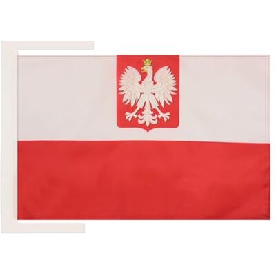 AZ FLAG Flagge Polen mit Adler 45x30 cm Polyester 100D Kordeln AZ FLAG Flagge Polen mit Adler 45x30 cm Polyester 100D Kordeln