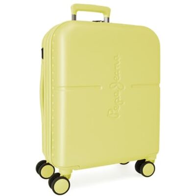 Pepe Jeans Highlight gelber Kabinenkoffer, 40 x 55 x 20 cm, starrer ABS-integrierter TSA-Verschluss, 3.7L 2.8kg 4 Doppelrollen, ausziehbares Handgepäck von Joumma Bags Pepe Jeans Highlight gelber Kabinenkoffer, 40 x 55 x 20 cm, starrer ABS-integrierter TSA-Verschluss, 3.7L 2.8kg 4 Doppelrollen, ausziehbares Handgepäck von Joumma Bags