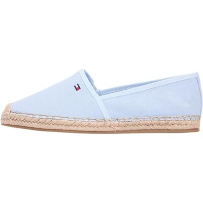 Tommy Hilfiger Damen Espadrilles Flag Canvas mit Logo, Blau (Breezy Blue), 35 Tommy Hilfiger Damen Espadrilles Flag Canvas mit Logo, Blau (Breezy Blue), 35