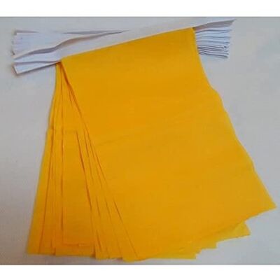 AZ FLAG Fahnenkette Einfarbig Gelb 6 Meter Mit 20 Flaggen 21x14 cm Einfarbig Girlande Flaggenkette 14 x 21 Cm AZ FLAG Fahnenkette Einfarbig Gelb 6 Meter Mit 20 Flaggen 21x14 cm Einfarbig Girlande Flaggenkette 14 x 21 Cm