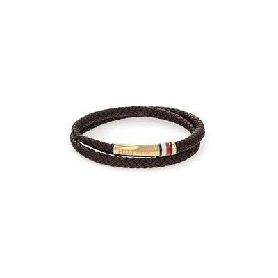 Tommy Hilfiger Jewelry aus Leder für Herren mit Braunem Geflochtenem Leder in Doppelschlaufe 2790551 Tommy Hilfiger Jewelry aus Leder für Herren mit Braunem Geflochtenem Leder in Doppelschlaufe 2790551