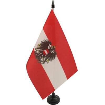 AZ FLAG Tischflagge Österreich mit Adler 21x14 cm Kunststoffsockel AZ FLAG Tischflagge Österreich mit Adler 21x14 cm Kunststoffsockel
