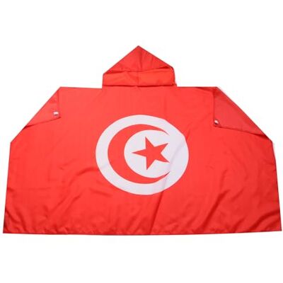 AZ FLAG Umhangflagge Tunesien 150x90 cm Tunesische Cape Fahne 100% Polyester mit integrierten Ärmeln und Kapuze Body Flag 80g AZ FLAG Umhangflagge Tunesien 150x90 cm Tunesische Cape Fahne 100% Polyester mit integrierten Ärmeln und Kapuze Body Flag 80g