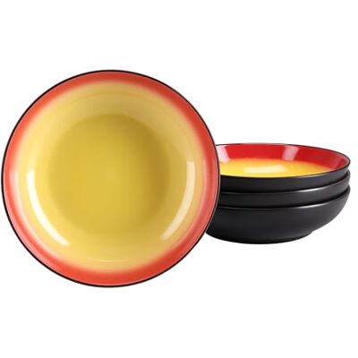 Creatable , 24931, Serie Hot Red, 4-teiliges Geschirrset für 4 Personen, Poke Bowl aus Steinzeug, spülmaschinen- und mikrowellengeeignet, Qualitätsproduktion Creatable , 24931, Serie Hot Red, 4-teiliges Geschirrset für 4 Personen, Poke Bowl aus Steinzeug, spülmaschinen- und mikrowellengeeignet, Qualitätsproduktion