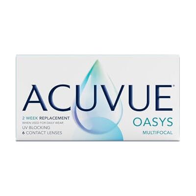 Acuvue OASYS MULTIFOCAL 2-Wochen-Kontaktlinsen für den Nah-, Zwischen- und Fernbereich – -2,00 dpt, Add. Hoch und BC 8,4 – Mit UV Schutz und Austrocknungsschutz – 6 Linsen Acuvue OASYS MULTIFOCAL 2-Wochen-Kontaktlinsen für den Nah-, Zwischen- und Fernbereich – -2,00 dpt, Add. Hoch und BC 8,4 – Mit UV Schutz und Austrocknungsschutz – 6 Linsen