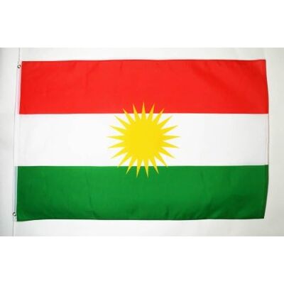 AZ FLAG Kurdistan-Flagge, 150 x 90 cm, Kurd-Flagge, 100% Polyester, mit integrierten Messingösen – 110 g – lebendige Farben AZ FLAG Kurdistan-Flagge, 150 x 90 cm, Kurd-Flagge, 100% Polyester, mit integrierten Messingösen – 110 g – lebendige Farben